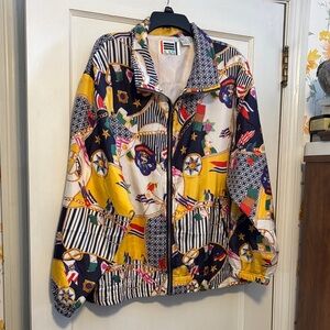 Multi colored silk jacket from EVR with matching pants